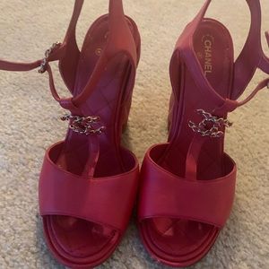 Chanel Wedge Heel Sandals